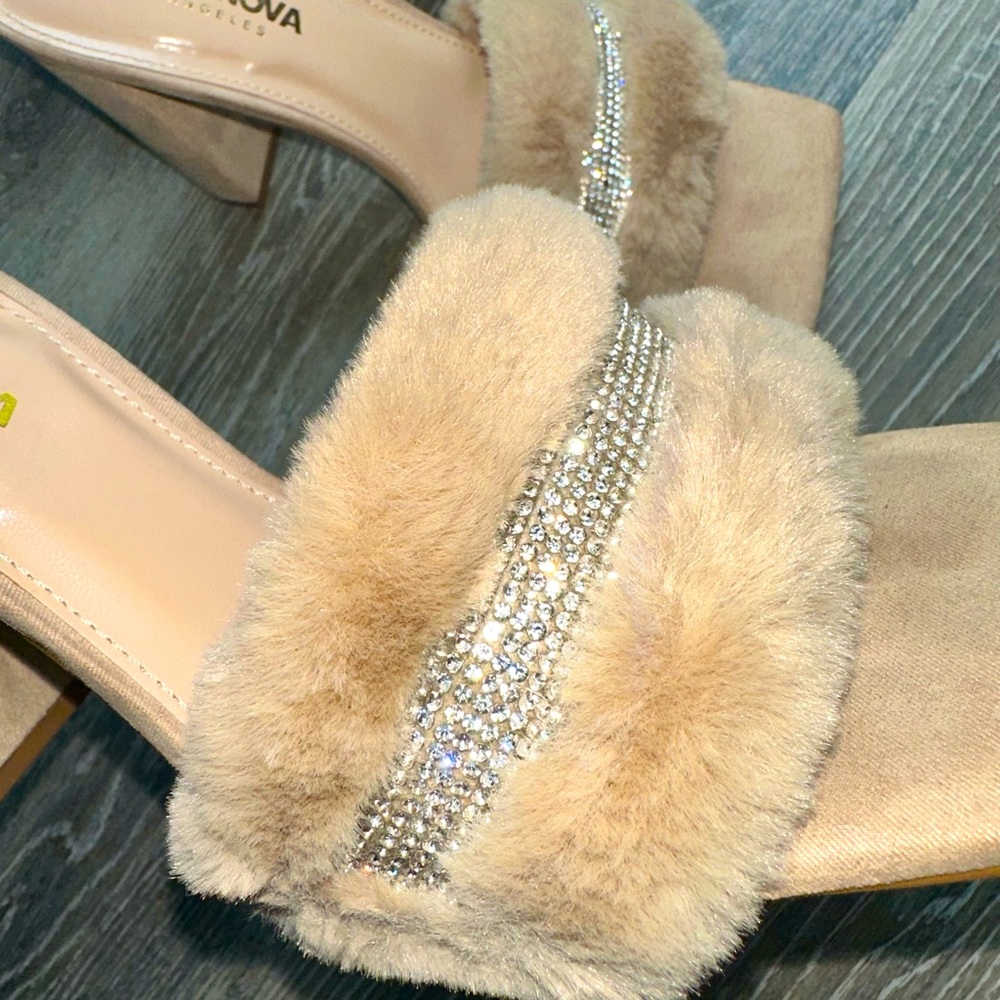 Tan Bling Heels